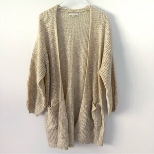 American Eagle Oversized Cream Beige Knit Cardigan